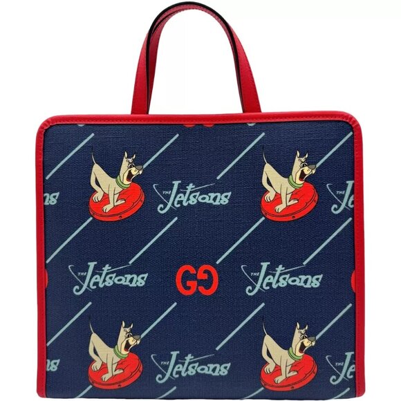 Authentic GUCCI x Jetsons Children Tote Bag 605614 Blue Canvas #36636221 - Picture 1 of 13